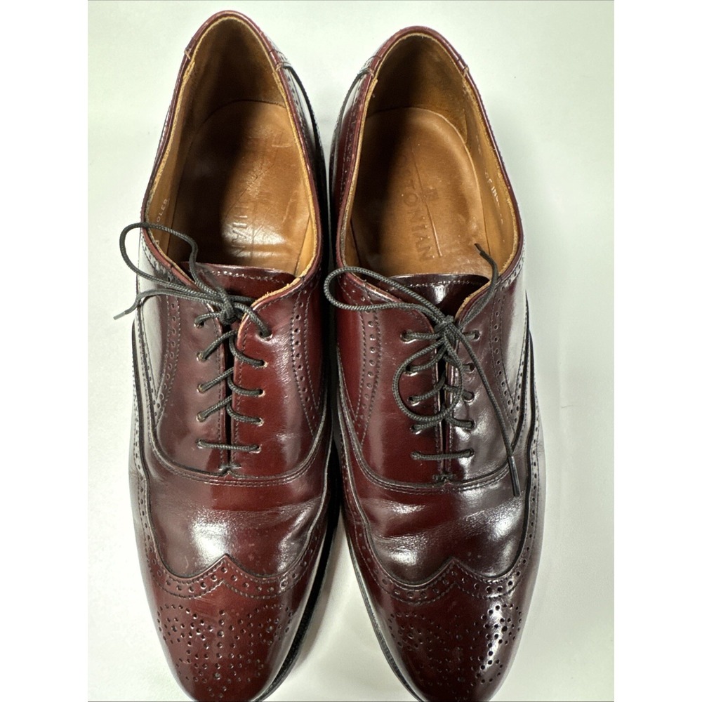 Bostonian Classics Mens Size 8 D/B Cherry Brown Leather Longwing Oxford‎ Shoes